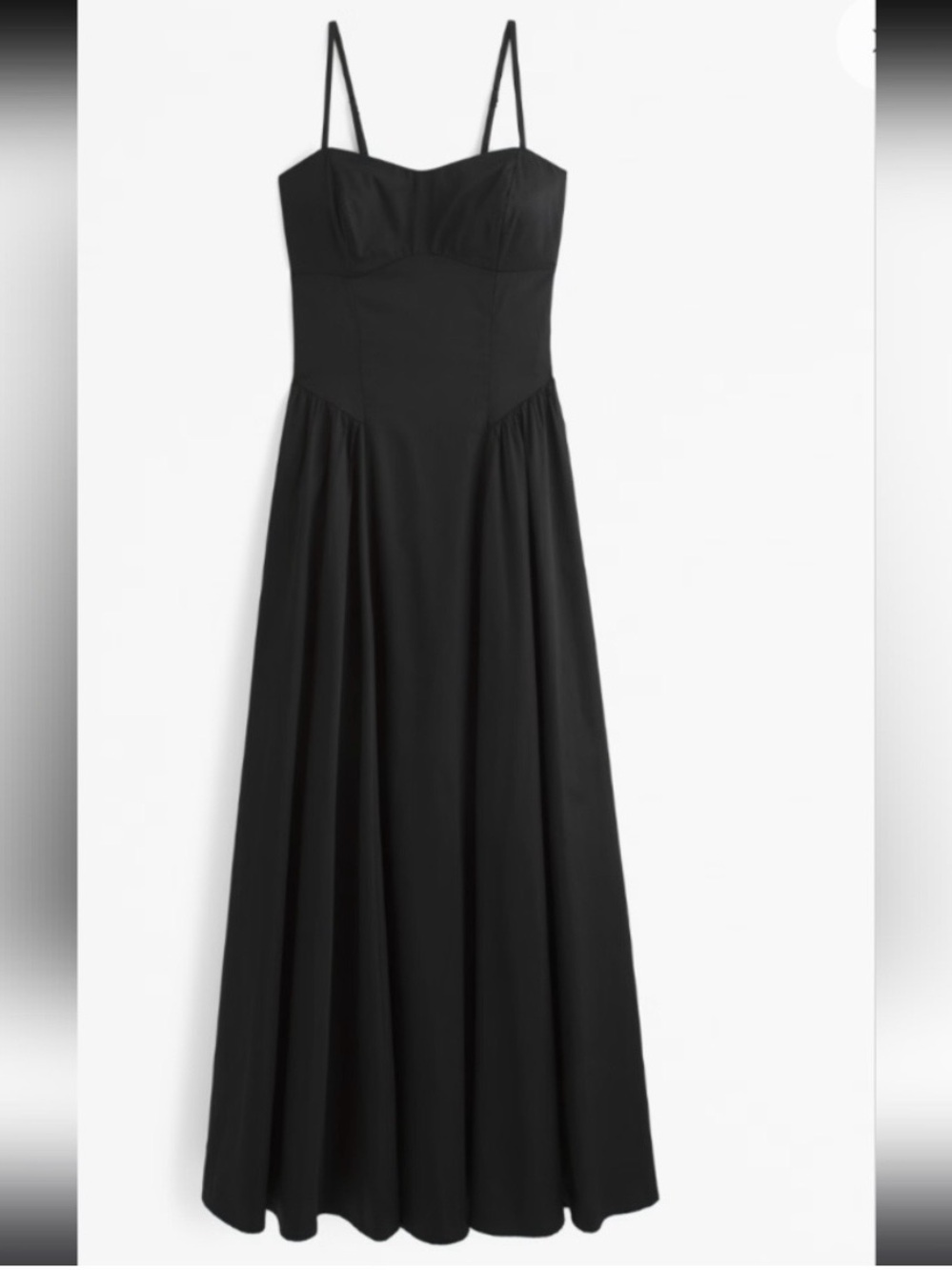 NWT Abercrombie Black Maxi Dress XS Sweetheart Elegant Chic